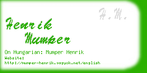 henrik mumper business card